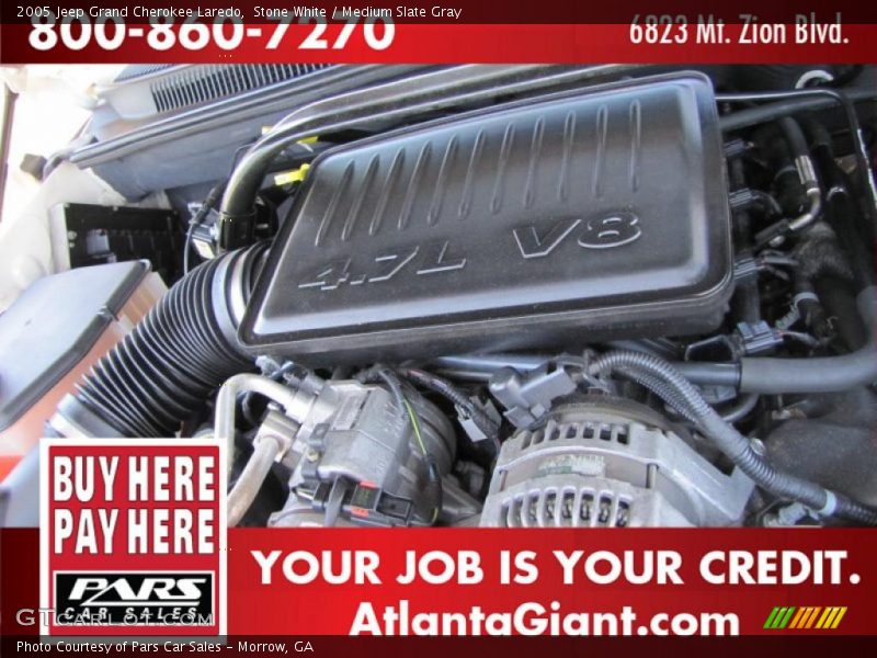 Stone White / Medium Slate Gray 2005 Jeep Grand Cherokee Laredo