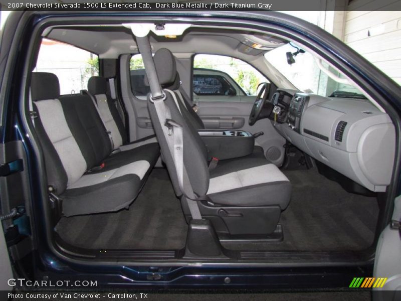 Dark Blue Metallic / Dark Titanium Gray 2007 Chevrolet Silverado 1500 LS Extended Cab