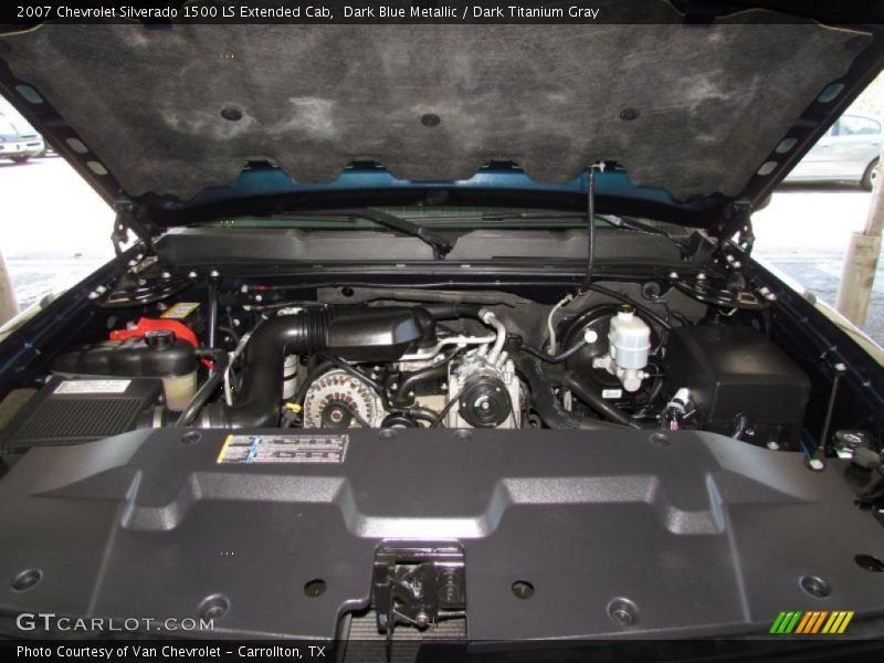 Dark Blue Metallic / Dark Titanium Gray 2007 Chevrolet Silverado 1500 LS Extended Cab
