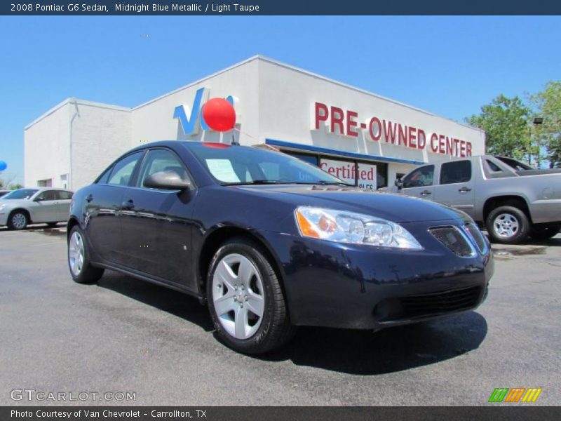 Midnight Blue Metallic / Light Taupe 2008 Pontiac G6 Sedan