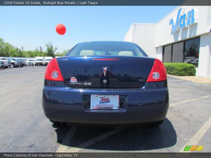Midnight Blue Metallic / Light Taupe 2008 Pontiac G6 Sedan