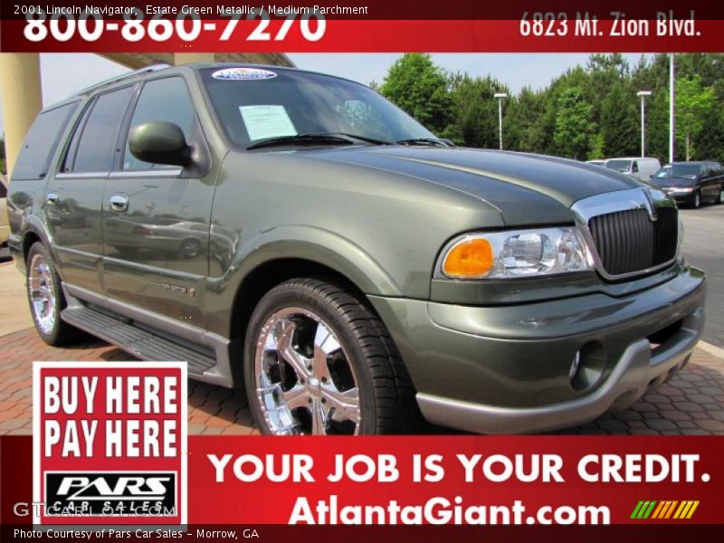 Estate Green Metallic / Medium Parchment 2001 Lincoln Navigator