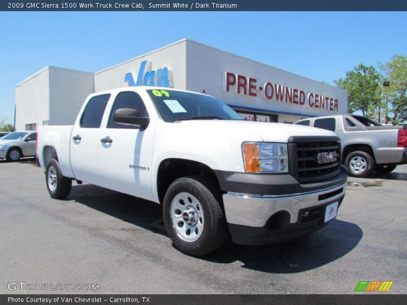 Summit White / Dark Titanium 2009 GMC Sierra 1500 Work Truck Crew Cab