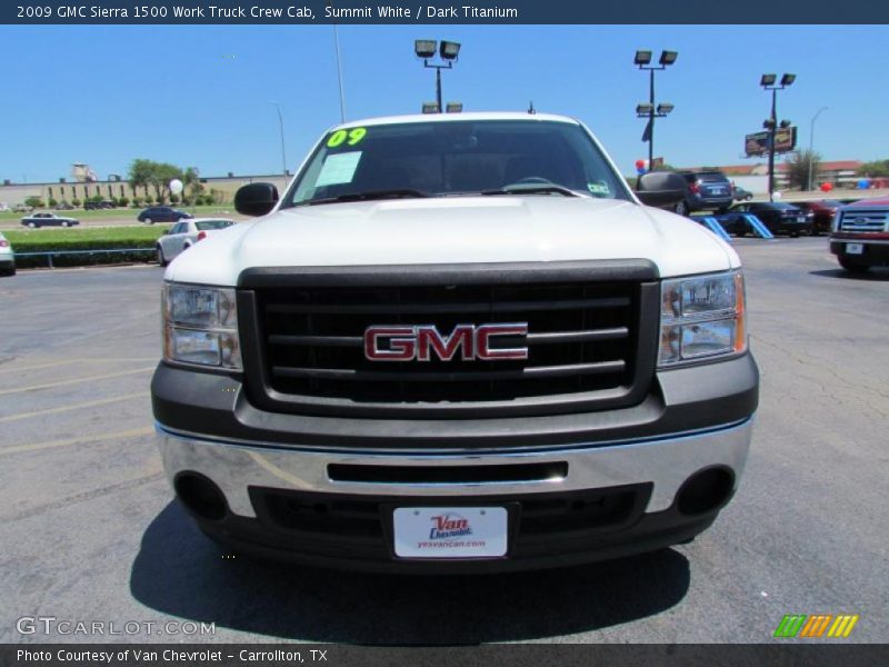 Summit White / Dark Titanium 2009 GMC Sierra 1500 Work Truck Crew Cab