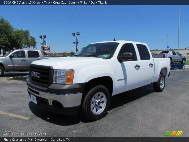 Summit White / Dark Titanium 2009 GMC Sierra 1500 Work Truck Crew Cab