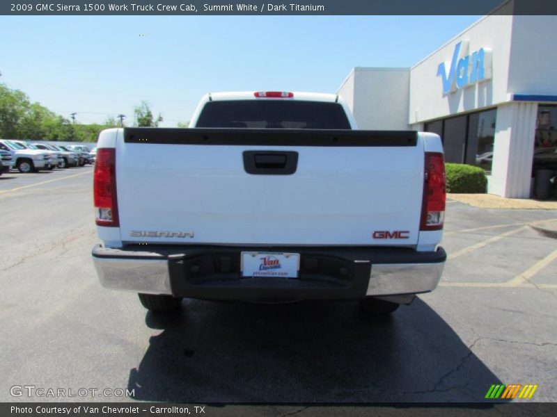Summit White / Dark Titanium 2009 GMC Sierra 1500 Work Truck Crew Cab