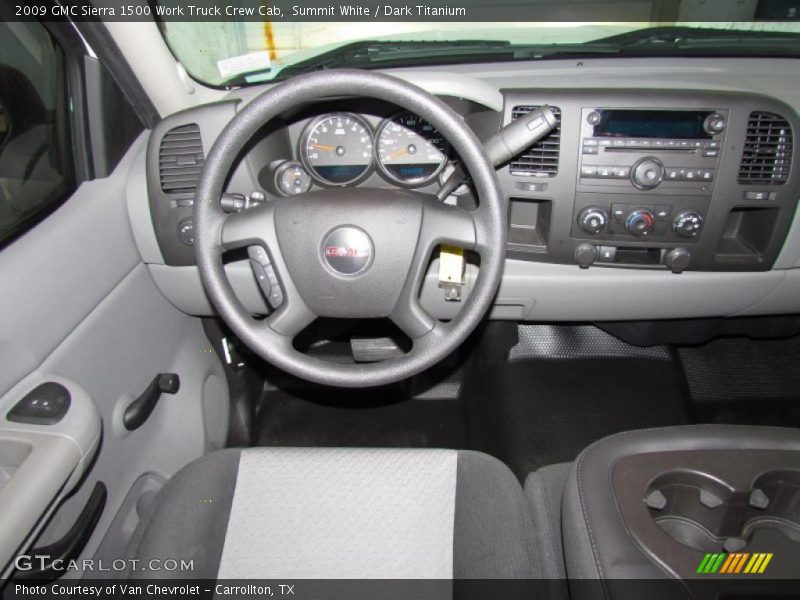 Summit White / Dark Titanium 2009 GMC Sierra 1500 Work Truck Crew Cab