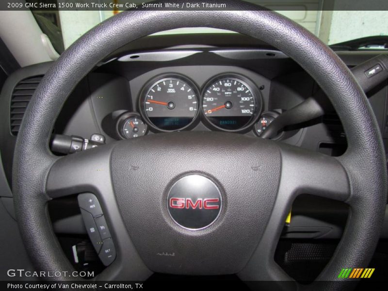 Summit White / Dark Titanium 2009 GMC Sierra 1500 Work Truck Crew Cab