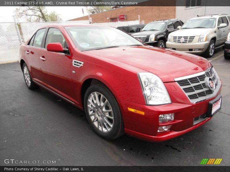 Crystal Red Tintcoat / Cashmere/Dark Cashmere 2011 Cadillac STS 4 V6 AWD