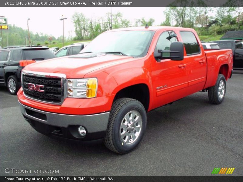 Fire Red / Dark Titanium 2011 GMC Sierra 3500HD SLT Crew Cab 4x4