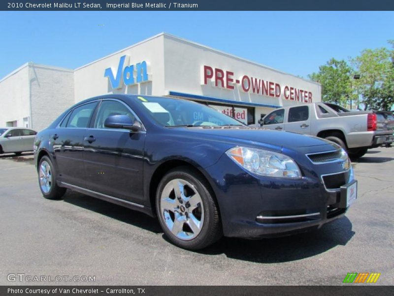 Imperial Blue Metallic / Titanium 2010 Chevrolet Malibu LT Sedan