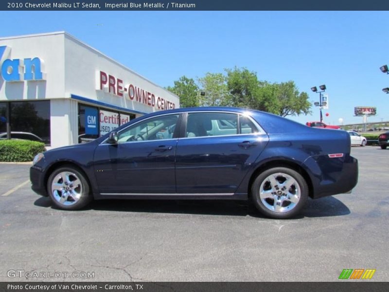 Imperial Blue Metallic / Titanium 2010 Chevrolet Malibu LT Sedan