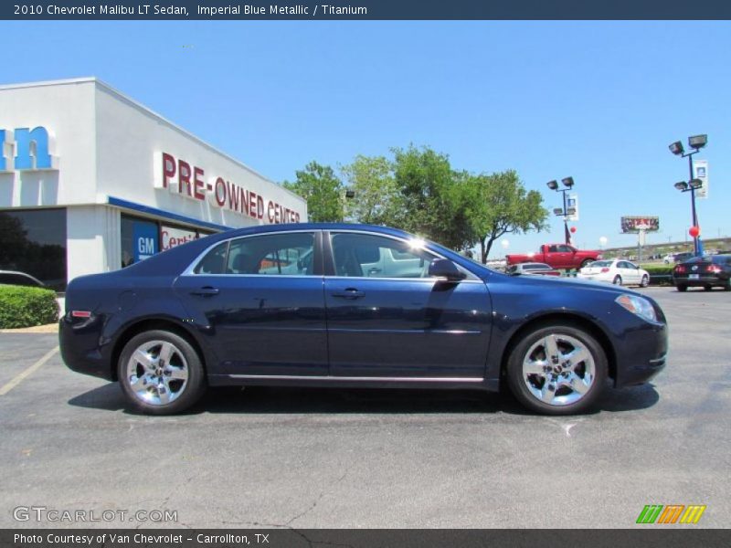 Imperial Blue Metallic / Titanium 2010 Chevrolet Malibu LT Sedan