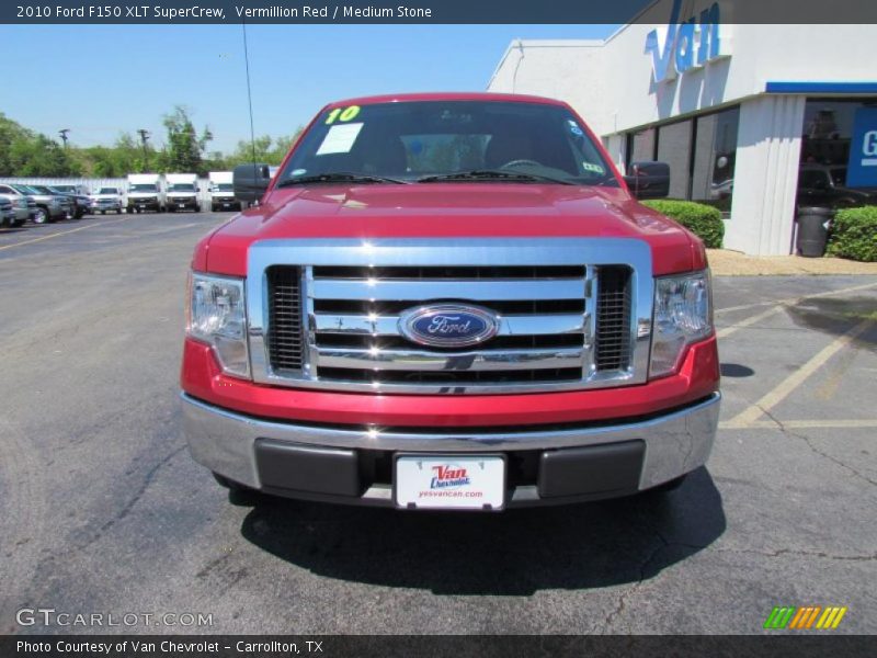 Vermillion Red / Medium Stone 2010 Ford F150 XLT SuperCrew