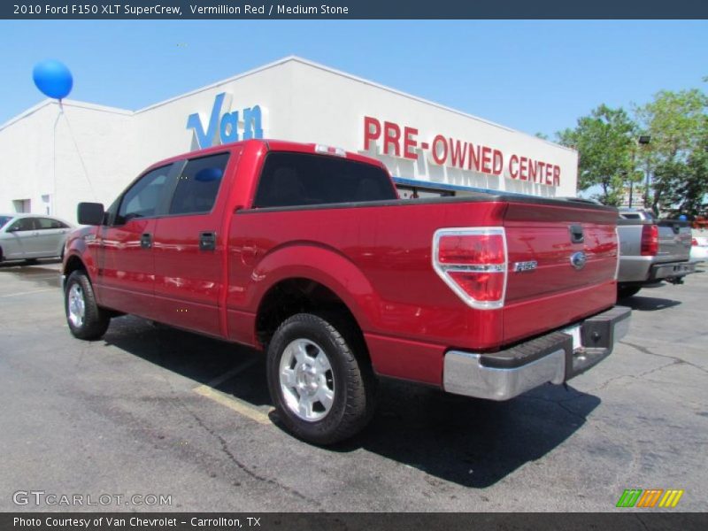 Vermillion Red / Medium Stone 2010 Ford F150 XLT SuperCrew
