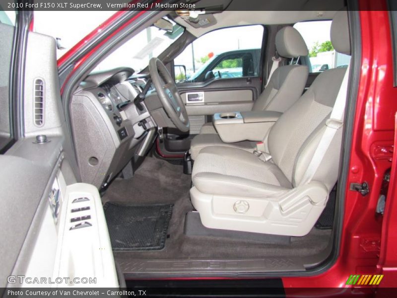 Vermillion Red / Medium Stone 2010 Ford F150 XLT SuperCrew