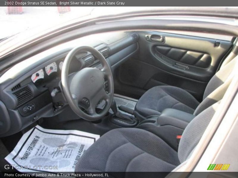 Dark Slate Gray Interior - 2002 Stratus SE Sedan 