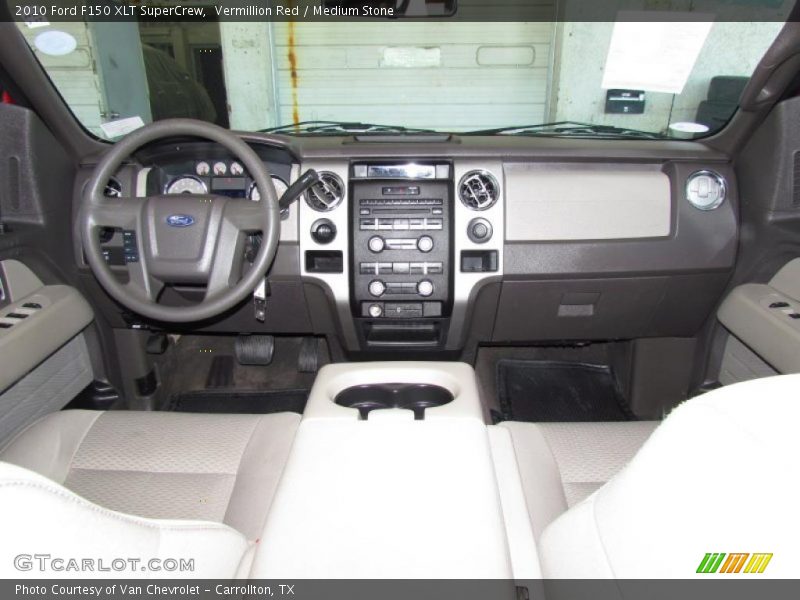 Vermillion Red / Medium Stone 2010 Ford F150 XLT SuperCrew