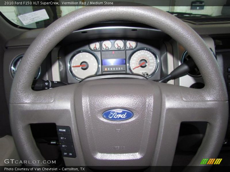 Vermillion Red / Medium Stone 2010 Ford F150 XLT SuperCrew