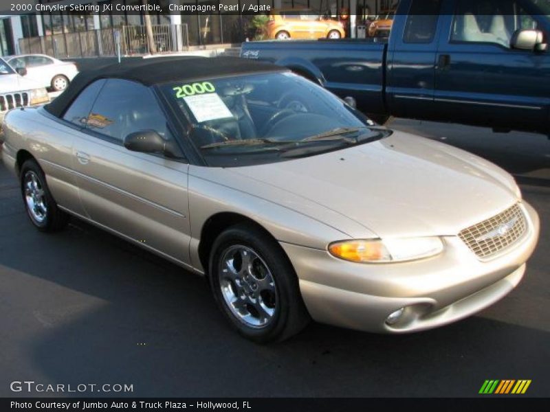 Champagne Pearl / Agate 2000 Chrysler Sebring JXi Convertible