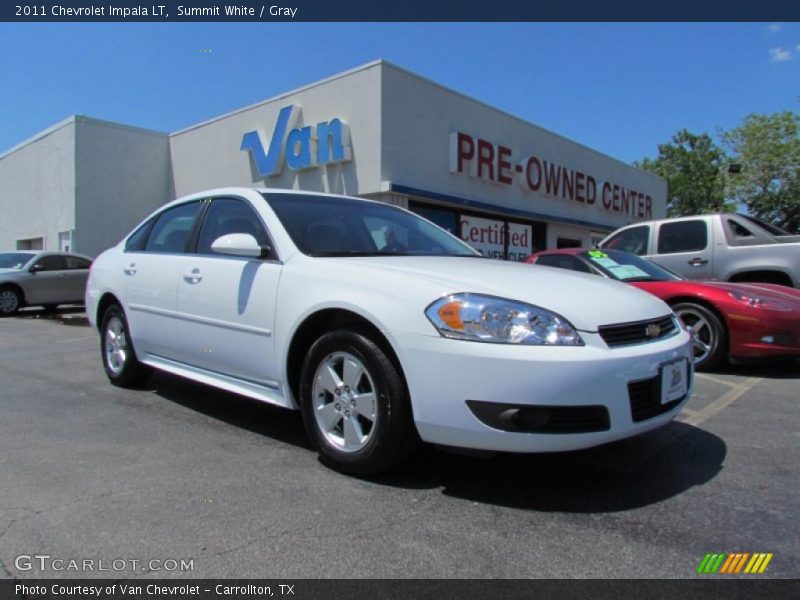 Summit White / Gray 2011 Chevrolet Impala LT