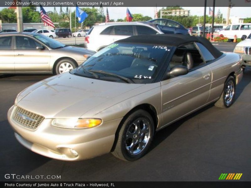 Champagne Pearl / Agate 2000 Chrysler Sebring JXi Convertible