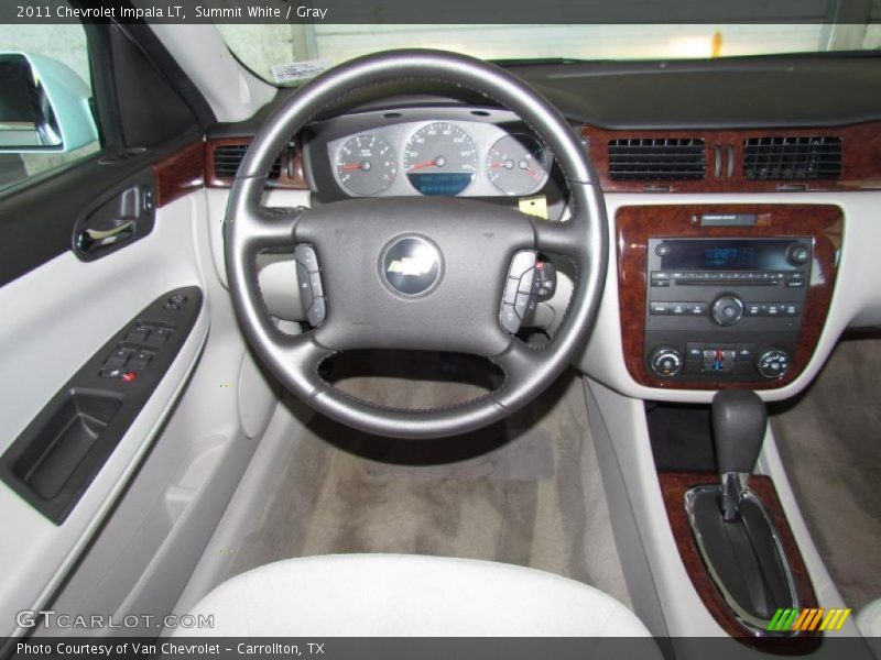 Summit White / Gray 2011 Chevrolet Impala LT