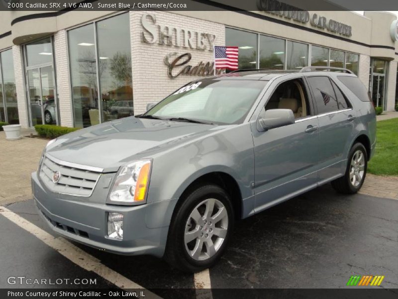 Sunset Blue / Cashmere/Cocoa 2008 Cadillac SRX 4 V6 AWD