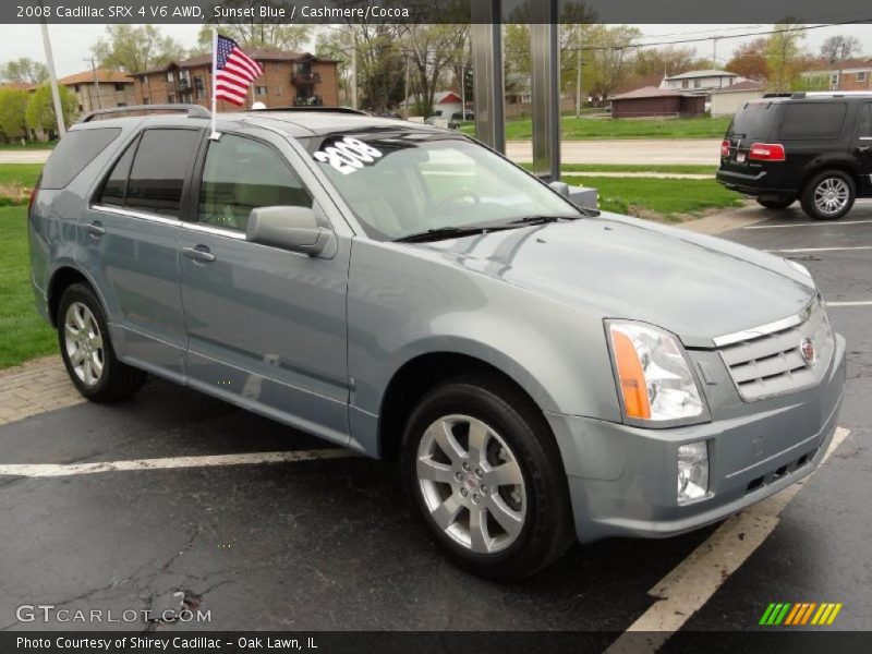 Sunset Blue / Cashmere/Cocoa 2008 Cadillac SRX 4 V6 AWD