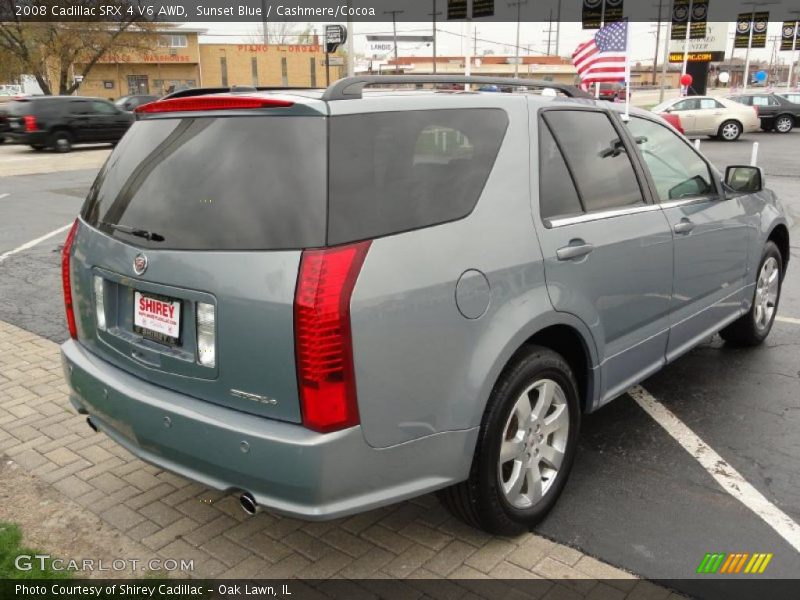 Sunset Blue / Cashmere/Cocoa 2008 Cadillac SRX 4 V6 AWD