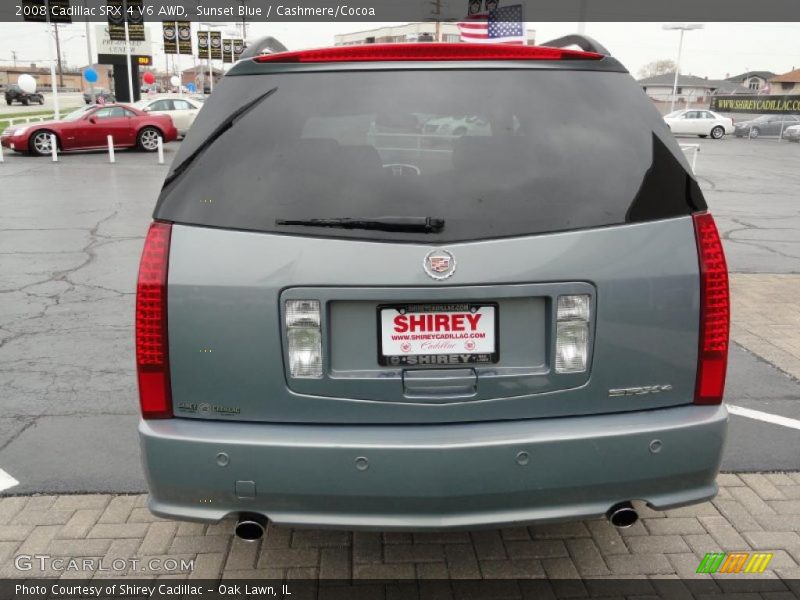 Sunset Blue / Cashmere/Cocoa 2008 Cadillac SRX 4 V6 AWD