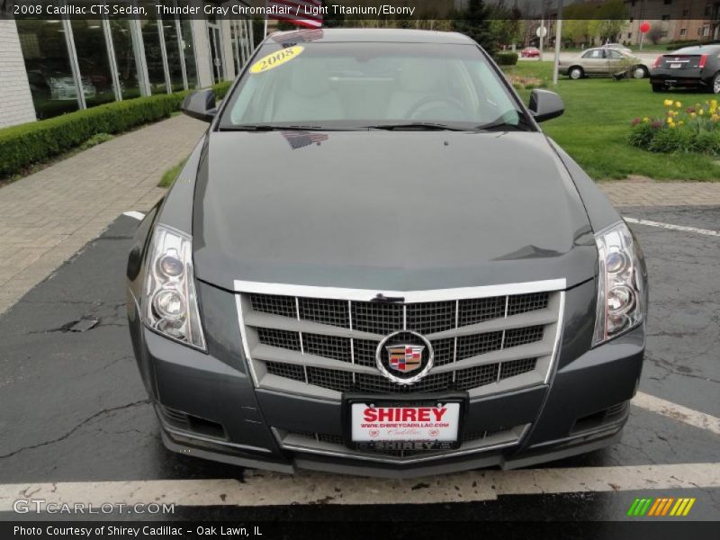 Thunder Gray Chromaflair / Light Titanium/Ebony 2008 Cadillac CTS Sedan