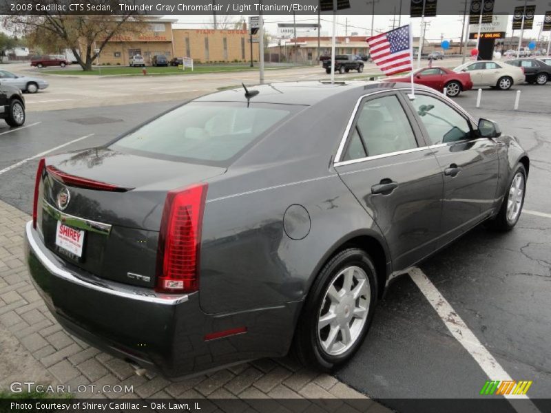 Thunder Gray Chromaflair / Light Titanium/Ebony 2008 Cadillac CTS Sedan