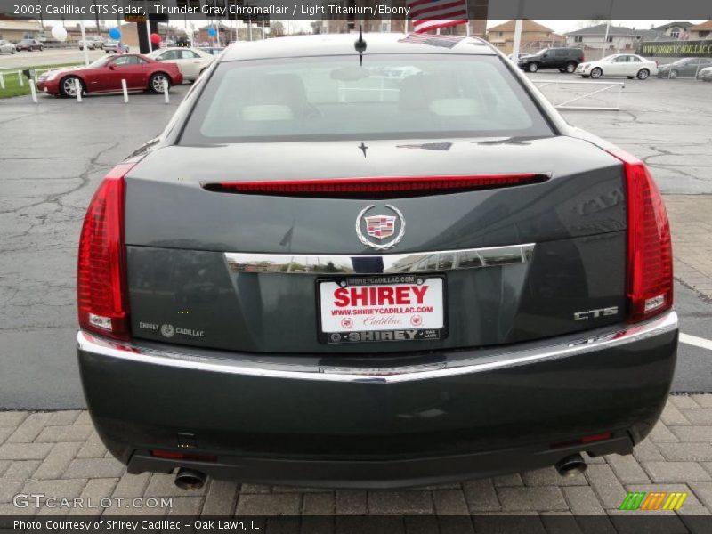 Thunder Gray Chromaflair / Light Titanium/Ebony 2008 Cadillac CTS Sedan