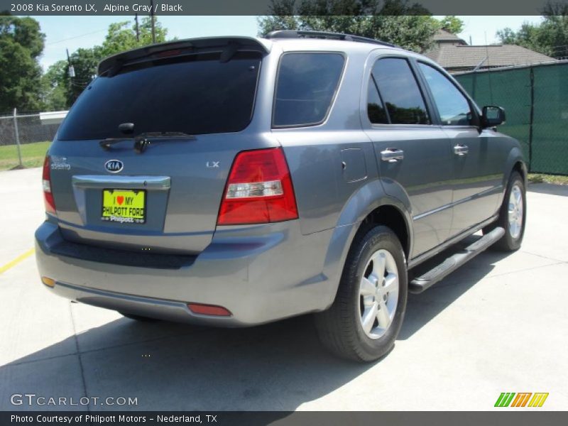 Alpine Gray / Black 2008 Kia Sorento LX