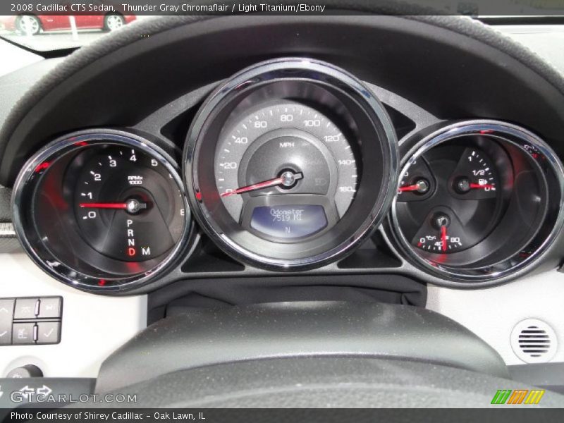 Thunder Gray Chromaflair / Light Titanium/Ebony 2008 Cadillac CTS Sedan