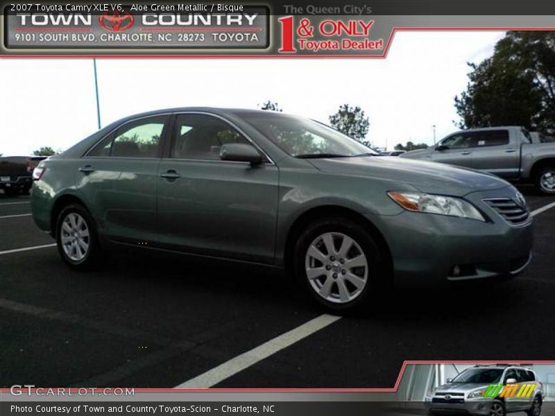 Aloe Green Metallic / Bisque 2007 Toyota Camry XLE V6