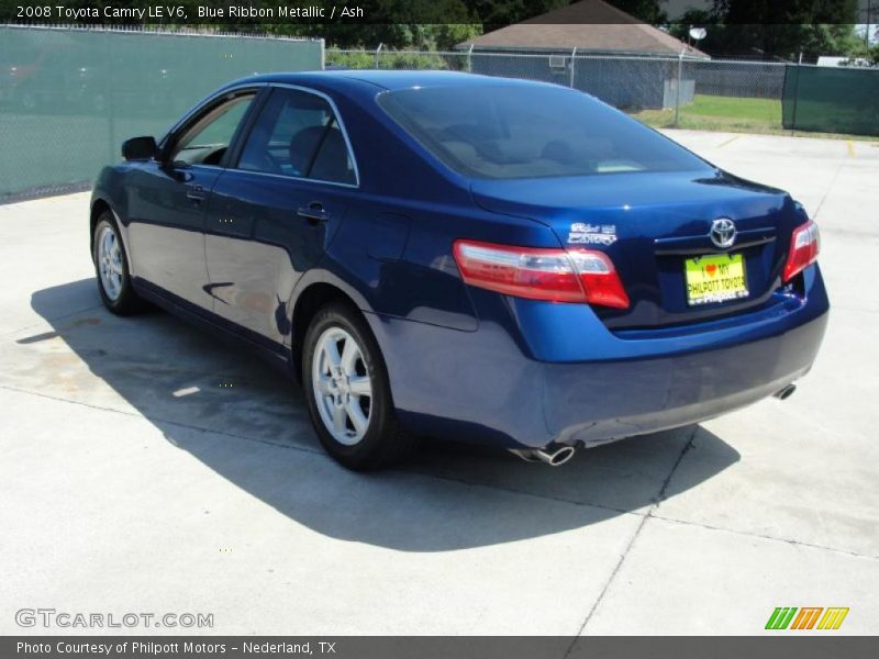 Blue Ribbon Metallic / Ash 2008 Toyota Camry LE V6
