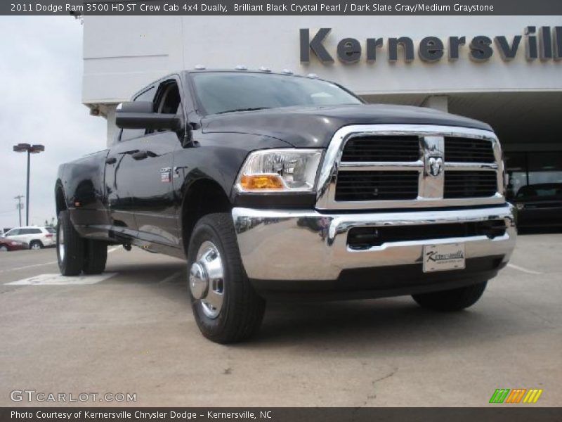 Brilliant Black Crystal Pearl / Dark Slate Gray/Medium Graystone 2011 Dodge Ram 3500 HD ST Crew Cab 4x4 Dually