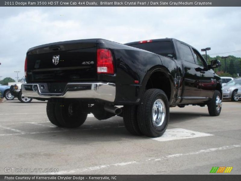 Brilliant Black Crystal Pearl / Dark Slate Gray/Medium Graystone 2011 Dodge Ram 3500 HD ST Crew Cab 4x4 Dually