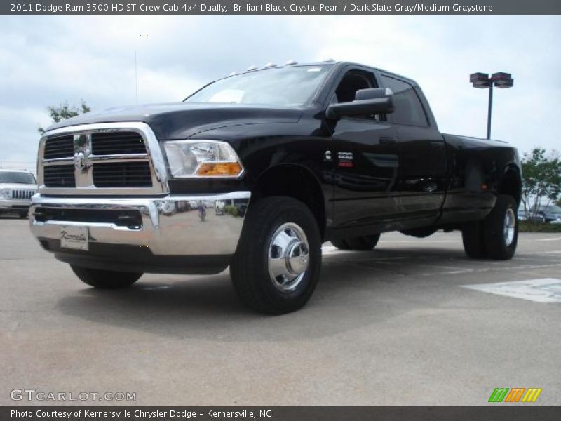 Brilliant Black Crystal Pearl / Dark Slate Gray/Medium Graystone 2011 Dodge Ram 3500 HD ST Crew Cab 4x4 Dually