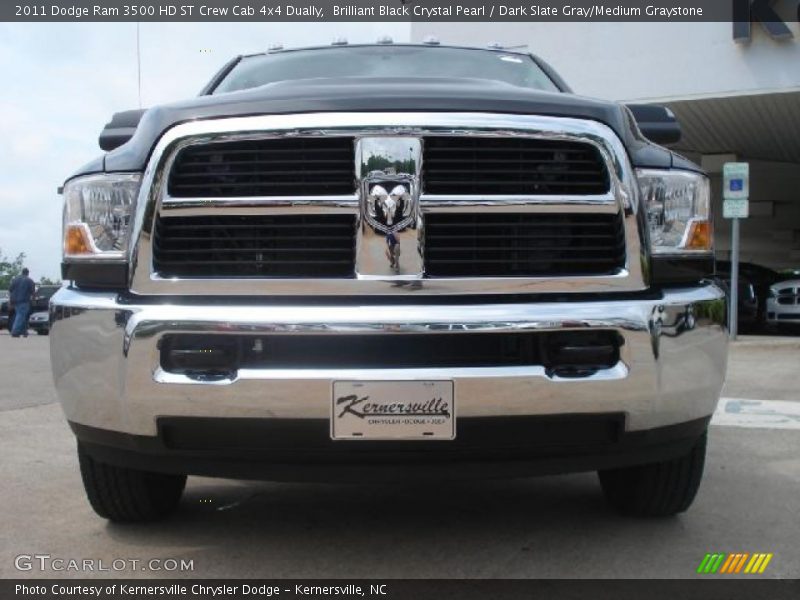 Brilliant Black Crystal Pearl / Dark Slate Gray/Medium Graystone 2011 Dodge Ram 3500 HD ST Crew Cab 4x4 Dually