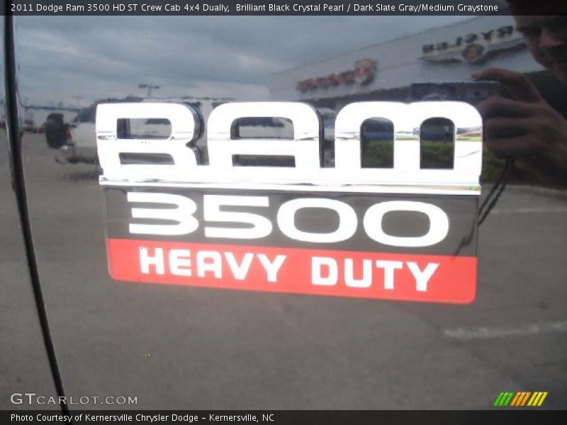 Brilliant Black Crystal Pearl / Dark Slate Gray/Medium Graystone 2011 Dodge Ram 3500 HD ST Crew Cab 4x4 Dually