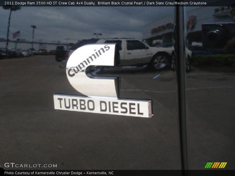 Brilliant Black Crystal Pearl / Dark Slate Gray/Medium Graystone 2011 Dodge Ram 3500 HD ST Crew Cab 4x4 Dually