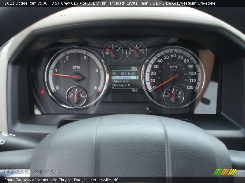 Brilliant Black Crystal Pearl / Dark Slate Gray/Medium Graystone 2011 Dodge Ram 3500 HD ST Crew Cab 4x4 Dually