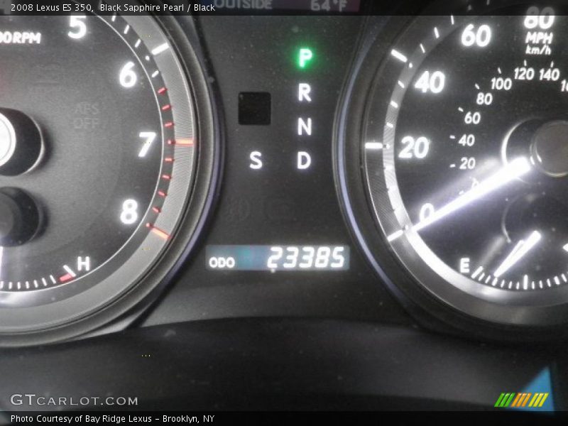 Black Sapphire Pearl / Black 2008 Lexus ES 350