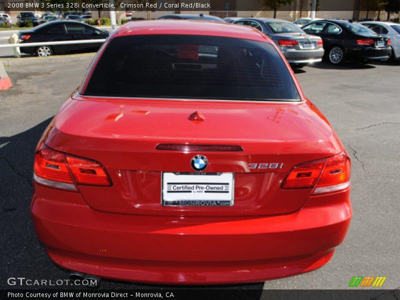 Crimson Red / Coral Red/Black 2008 BMW 3 Series 328i Convertible