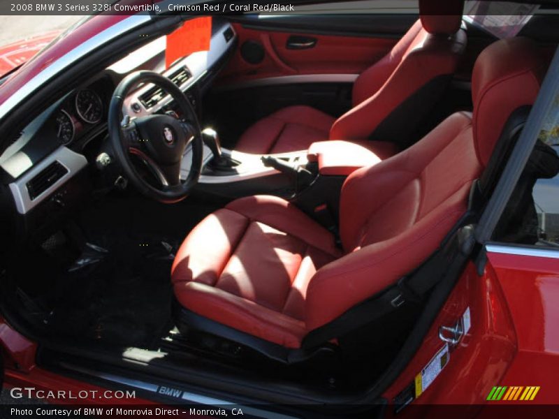  2008 3 Series 328i Convertible Coral Red/Black Interior