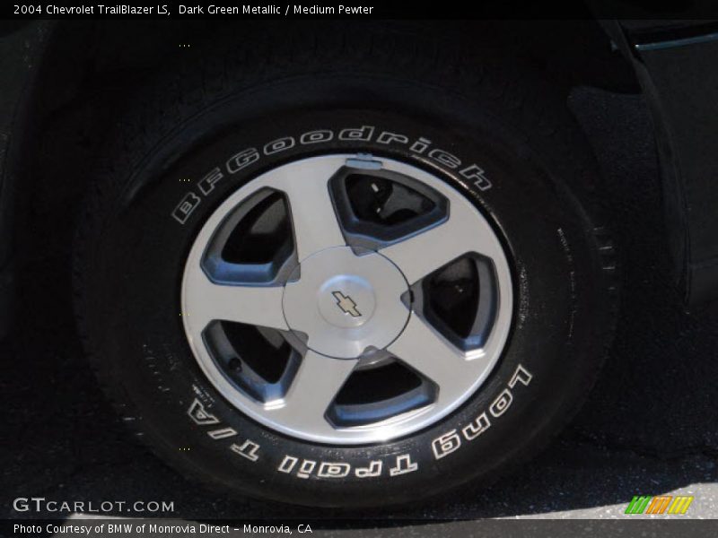 Dark Green Metallic / Medium Pewter 2004 Chevrolet TrailBlazer LS