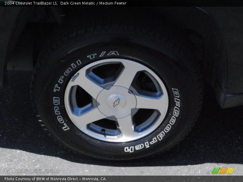 Dark Green Metallic / Medium Pewter 2004 Chevrolet TrailBlazer LS